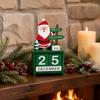 Reindeer Christmas Winter Wooden Ornament Countdown Party Table Centerpiece  Tabletop