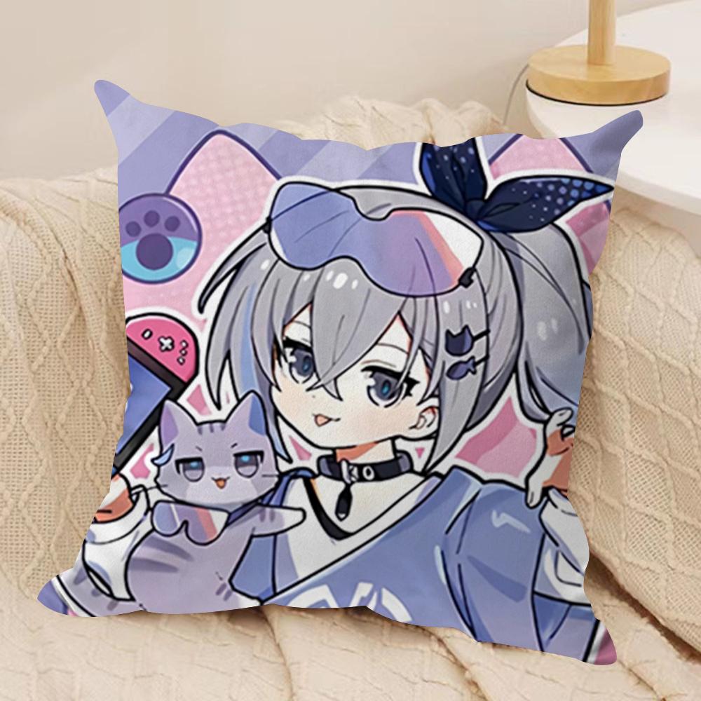 Chibi Honkai Star Rail Cushion Cover Soft Plush Fabric DoubleSided Printed Sofa Cushion Cover for All Seasons Home Decor Gift