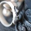 Adjustable Skull Ring Men Women Sterling Vintage Gothic Punk Statement Jewelry