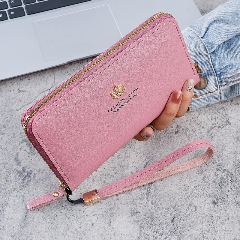 

wallet female zipper long Korean mobile phone bag large capacity fashion mom change clip clutch bag
