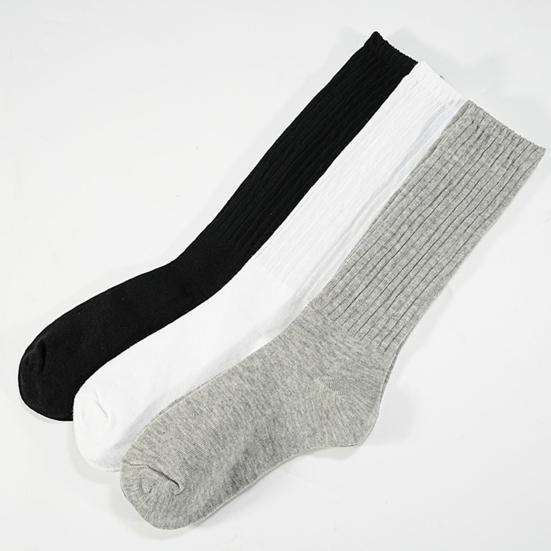 Women Slouch Socks Scrunch Crew Socks Retro Plain Color Stretchy Boot Socks for Girls Street Casual Wear Sneakers Loafers