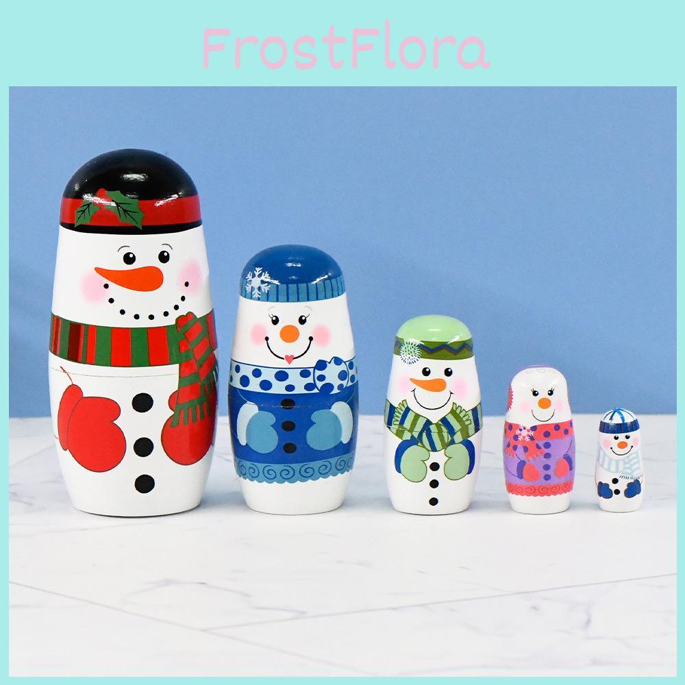 Charming Russian Wooden Matryoshka Doll Set Five Layers Perfect For Home Decor Gifts