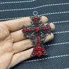 Gothic Dark Series Cross Pendant Charm for DIY Crafts and Accessories