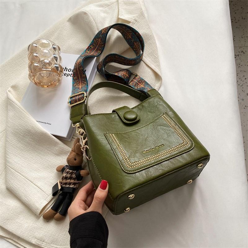 Nischendesign Retro Vielseitige Damen Umhänge-Bucket Bag - 2024 Erweiterte Textur Edition