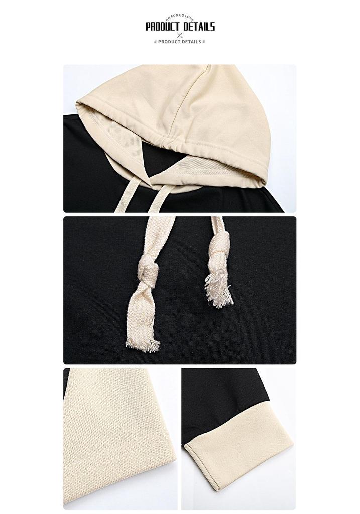 Autumn 2026 Women's Color Block Hooded Pullover with Pockets