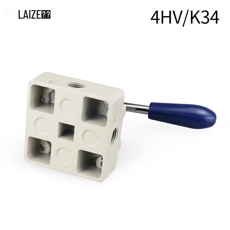 4HV210-0 Pneumatický ruční pákový ventil, 8cestný manuální ventil pro řízení vzduchu, Model K34R6-8/8D