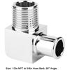 Heater Hose Connector, Heater Hose Fitting, Aluminum Alloy Heater Hose Fitting 90 Degree Connector 1/2in NPT to 5/8in Hose Barb