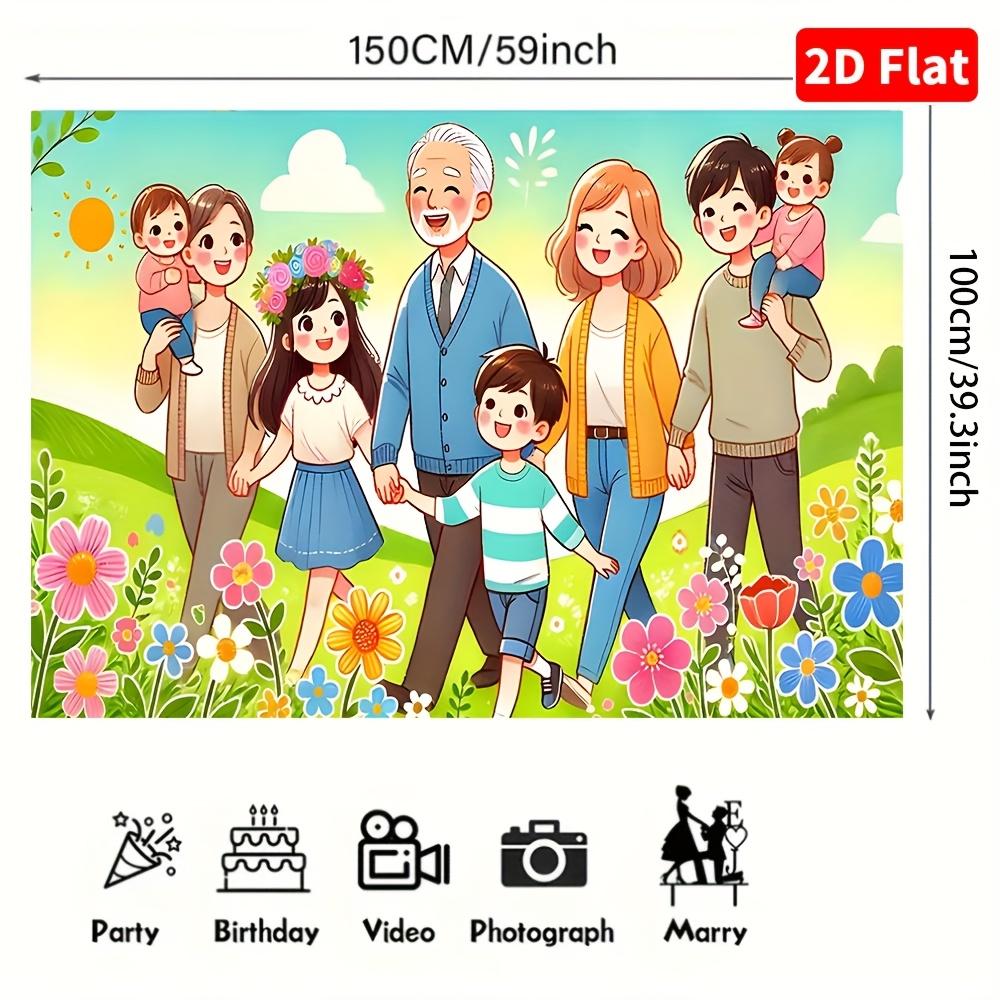 1 Piece of 2D Flat Surface, Multi-purpose Decorative Background Banner for Family Gatherings In Color, for Festivals