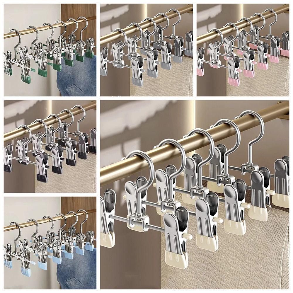 30pcs Double Clip Clothes Drying Hanger 360° Rotatable Storage Clips Pants Hanger  Laundry Hanger