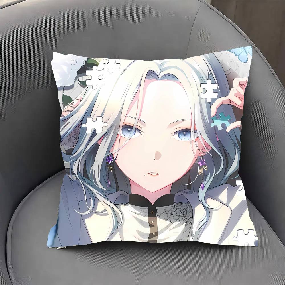 Shizuku Hinomori Anime PProject Pillow Case Fashion Square Pillowcase Bedroom Sofa Room Ins Decoration Leisure