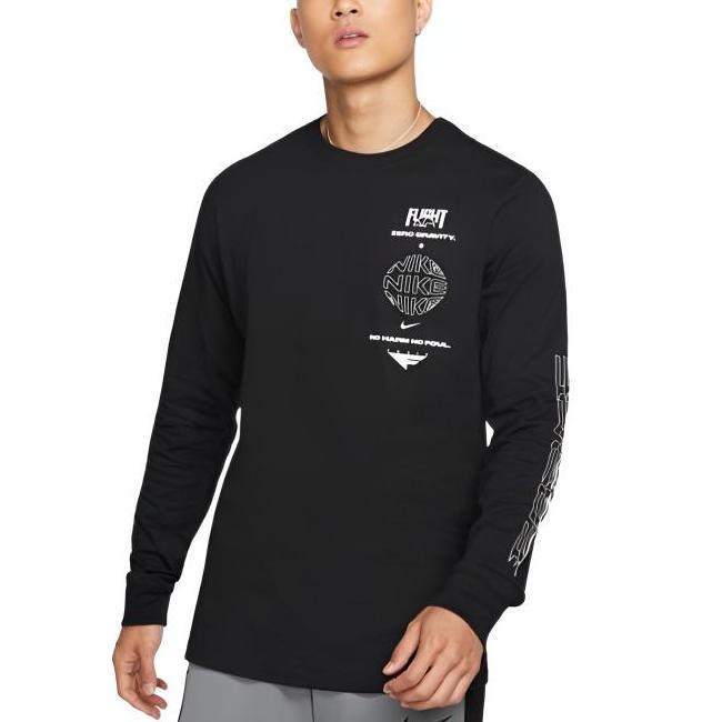 

Nike Дышащий баскетбольный тренировочный пуловер с длинным рукавом Мужские топы CD0966-010 2XL