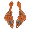 Spur Strap Artificial Leather Adjustable Western Spur Strap with Buckle for Horse Riding Equipment Brown
