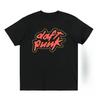 Classic Daft Punk Logo Cotton T-Shirt Fashion Black Tops Tees Men And Women Electric Music Clothing Vintage Daily Streetwear