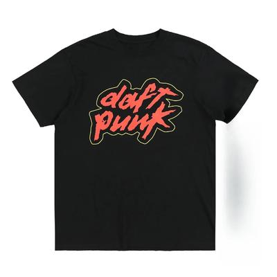 Klasické bavlněné tričko s logem Daft Punk Módní černé topy Trička Pánské a dámské Oblečení pro elektronickou hudbu Vintage Denní Streetwear