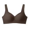 Plus Size Deep V Wirefree Bra Women Seamless Breathable Push-Up Thin Jelly Cup C-F Full Coverage Comfort