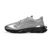 Pwrframe Staffonly Metal Fuzz Fabric Sports Fashion Low-Top Lifestyle Shoes Unisex Sneaker Silver Black 387792-01