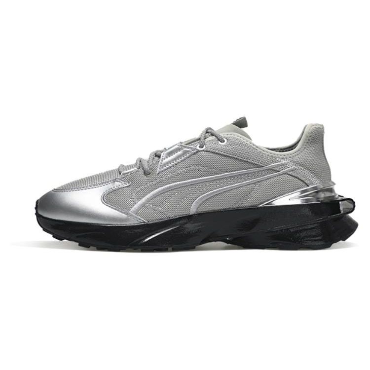 

Puma Pwrframe Staffonly Металлический Флис Ткань Спортивная Мода Низкий Верх Обувь для Образа Жизни Унисекс кроссовки Серебристый Черный 387792-01 40
