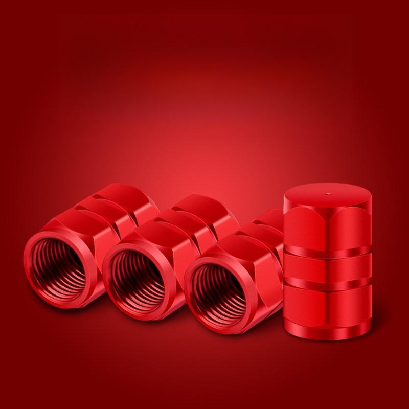 Car Tire Valve Caps Aluminum Alloy Valve Caps Universal Valve Caps Modified Valve Caps Decorative Accessories красный
