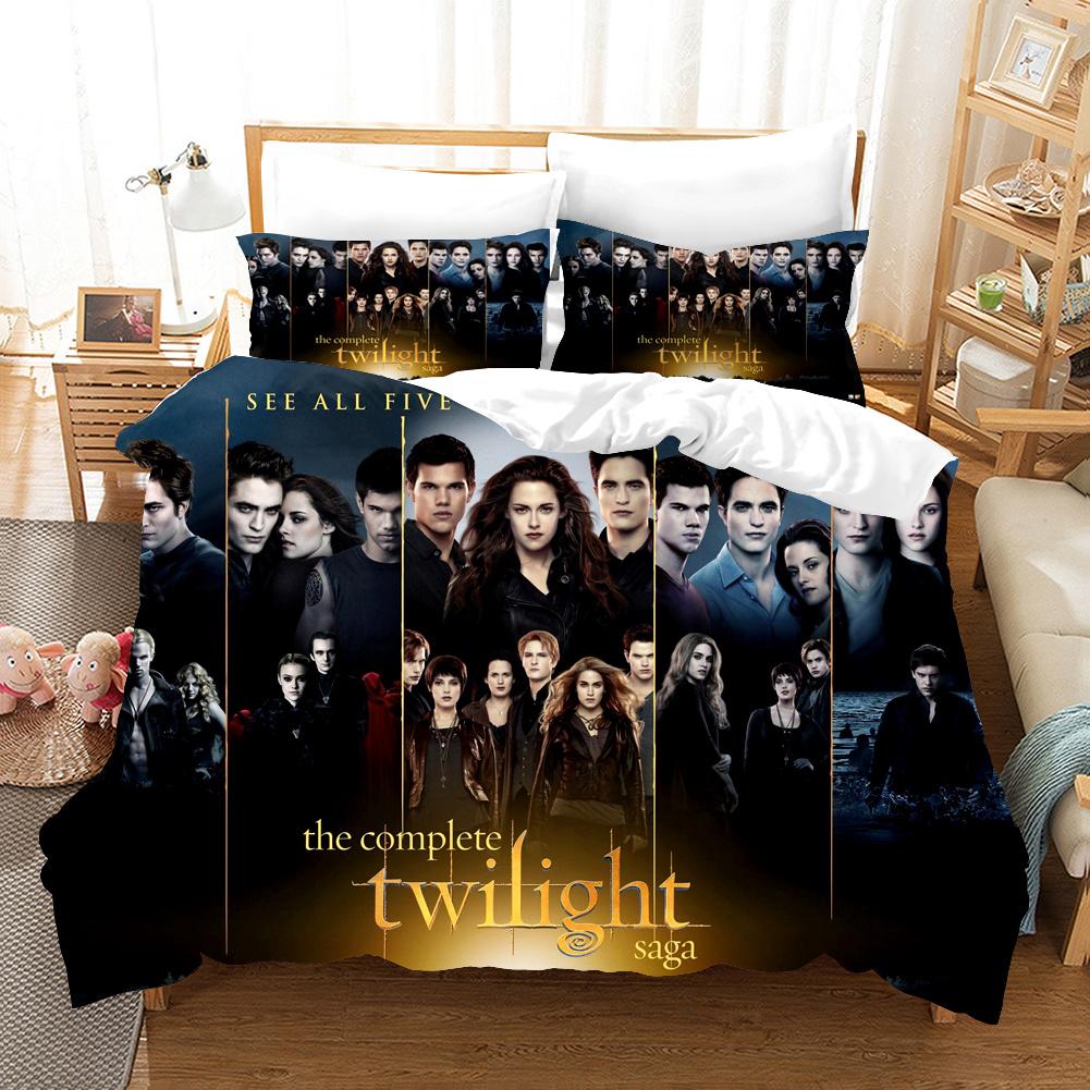 Luxury Fashion Movie Twilight Bedding Set Adult 3D Duvet Cover Sets Comforter Bed Linen 220X240 Size Decor Bedclothes