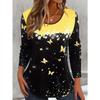 Fashion Floral 3D Print Crew Neck Long Sleeve T-Shirt Fashion Pattern Women Clothing Casual Y2k Clothes Harajuku Female Clothing Tops