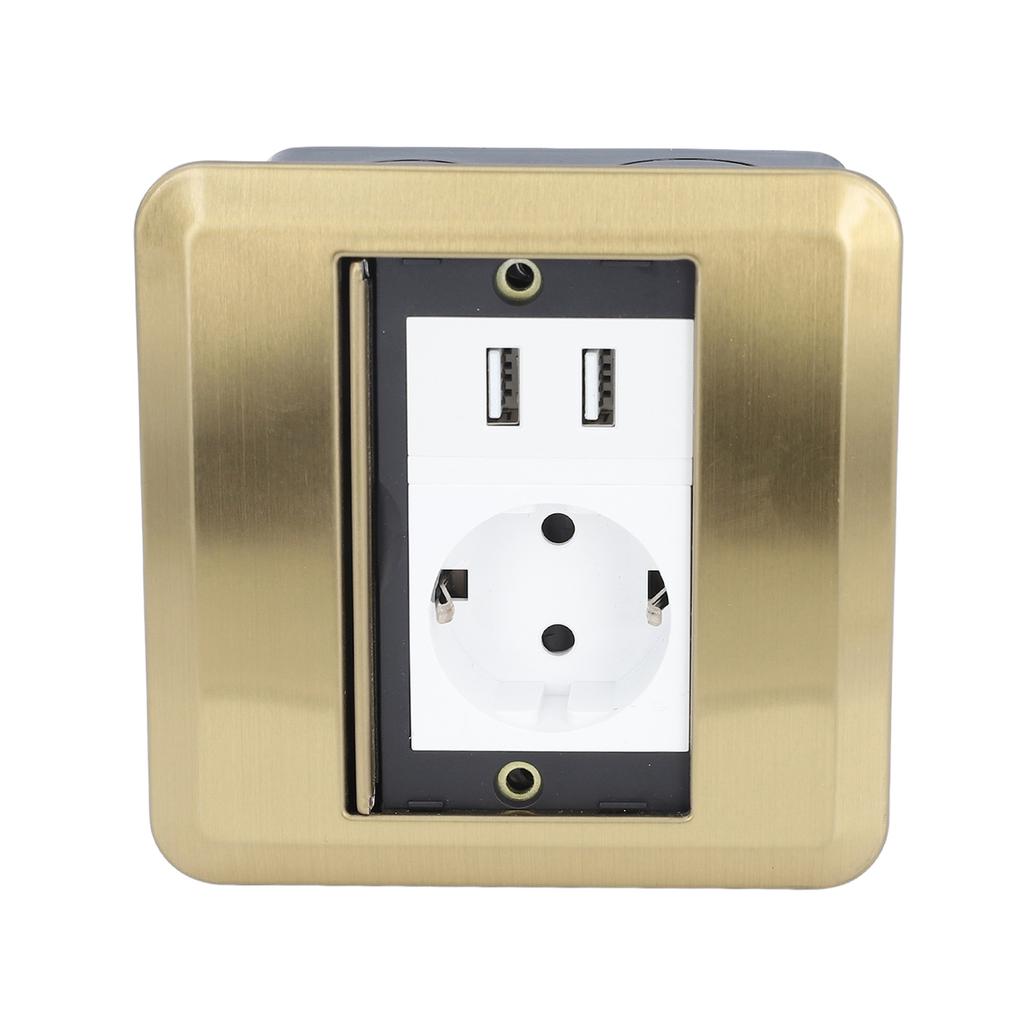 Table Connection Box Conference Room Countertop Desktop Socket Outlet Strip EU Standard 2 Hole with 