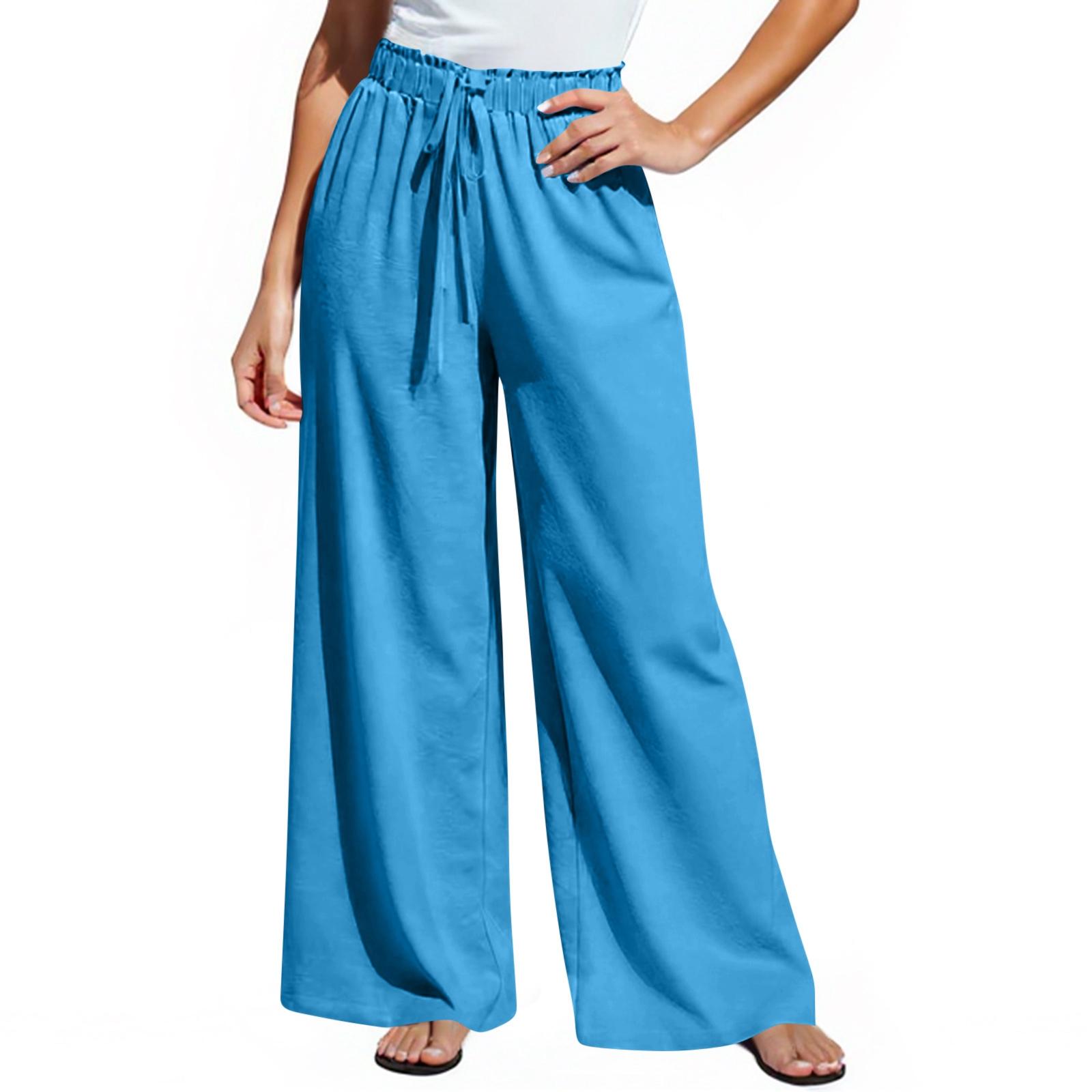 

Женские модные однотонные повседневные джинсы прямого кроя с карманами S синий