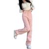 Casual simple straight wide-leg jeans for women's spring and autumn new high-waisted and thin Korean version of wide-leg floor pants