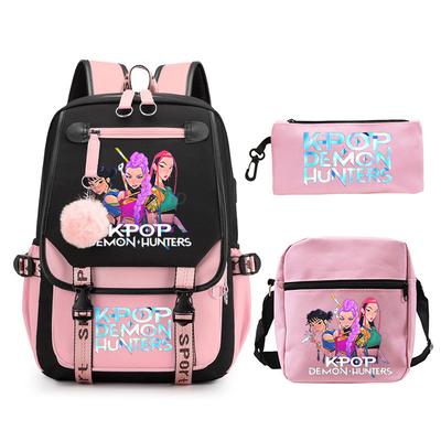 Demon Hunters KPop Demon Hunters Printed Fashion Student School Bag Cross-border Large Capacity Backpack