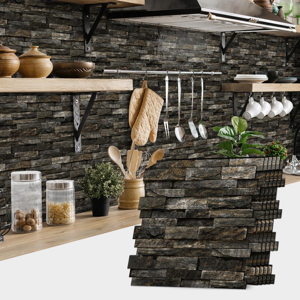 Mosaic Special-Shaped Tile Sticker, Kitchen Stove Oil-Proof Waterproof Self-Adhesive Pvc Wall Sticker Wallpaper