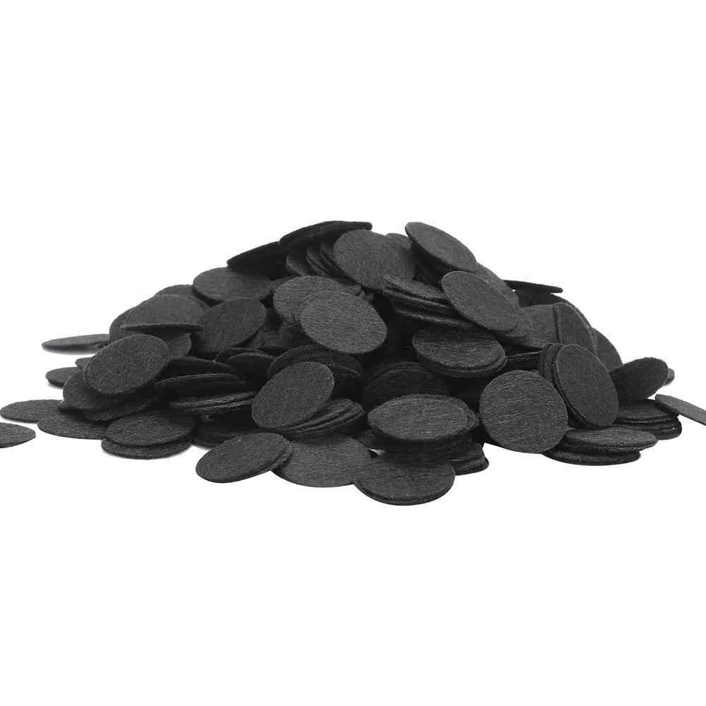 500pcs 25mm Nonwoven Round Piece White Black Cloth Flake Accessories Pre Cut Non-Woven Fabric Felt Craft Pads DIY Accessories