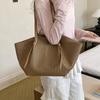 Minimalist Woven Leather Tote Bag Women Large Capacity Shoulder Bag Summer Casual Handbag For Commute Vacation Wings Style Bag