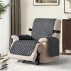 1 Seater Water Repellent Quilted Recliner Sofa Cover Pets Dog Kids Recliners Mat Non-slip with Elastic Strap Armchair Protector