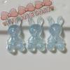 10 st Glittrig Akryl Kaninberlock Mini Påsk Sittande Kanin Dekoration 3D Djurfigur DIY Hantverk Handgjorda Projekt Material Tillbehör