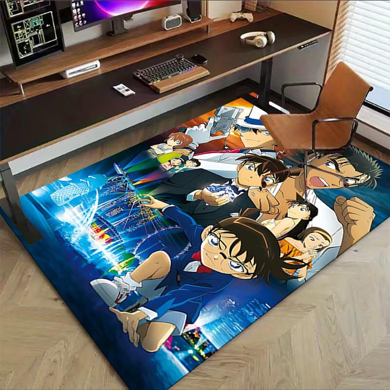 1pc Detective Conan Mystery Carpet for Playroom Bedroom Living Room Sofa Home Decor,kids Game Area Rug Non-slip Floor Mat Y72315