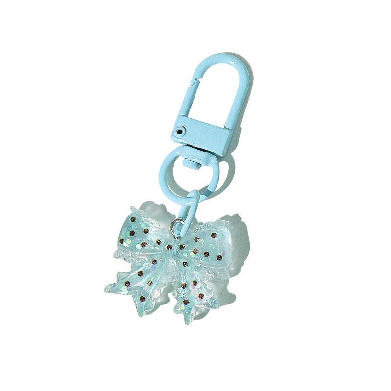 Cherry Blossom Heart Keychain: Handmade Transparent Ornament for Bags, Unisex Accessory
