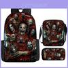 Conjunto Slipknot 3 peças Mochila Bolsa Transversal Estojo Tecido Oxford Para Essenciais Escolares