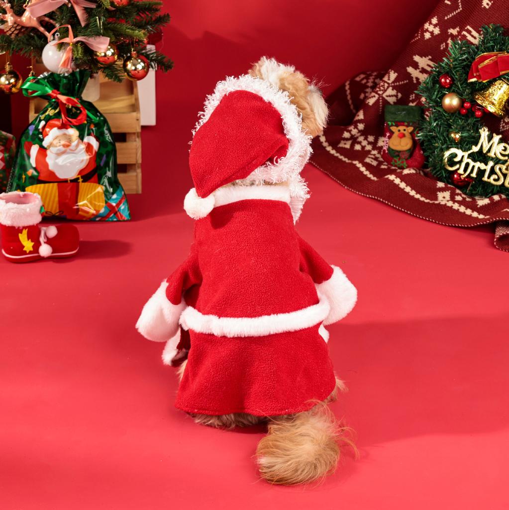 Pet Christmas Costume Dog 3d Puffy Dress With Cute Hat Funny Party Dressup New Year'S Gift Adorable Pet Spotlight