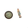 Wall Clock Decorative Statue Figurine Resin Home Art Glass Material Suitable for Chapel Room Bedroom
