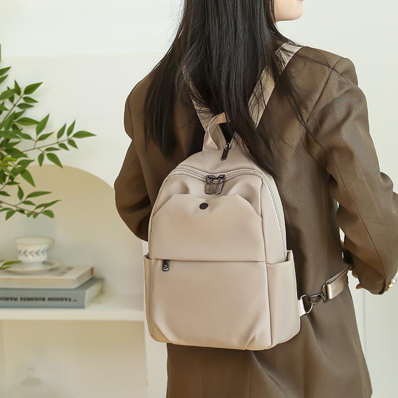 Schoolbag1011 New Mini Backpack Women's Light Small Backpack Commuter Leisure Travel Bag Simple and Versatile Student School Bag