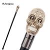 Yellow Resin Skull Head Walking Cane Fashion Decorative Steel Stick Gentleman Elegant Cosplay Cane Knob Crosier 92cm