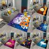 Halloween Theme Area Rug With Cartoon Ghost Pumpkin Bat Haunted House Artistic Patterns Soft Decorative Carpet For Living Room