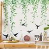 2 Pcs Small Fresh Painted Greenery Vines Bedroom Living Room Home Background Beautification Decoration Wall Stickers