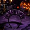 Cosplay Party Accessories Halloween Spider Headband, Web Mesh Hair Accessory, Non Slip Headband Masquerade Costume Accessory for Men Women Wizard