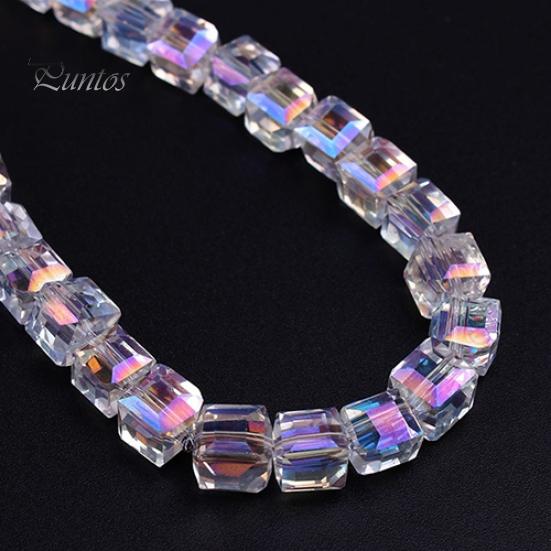 100ks/šarže 4/6mm AB barevné DIY křišťálové korálky pro výrobu šperků Dekorativní