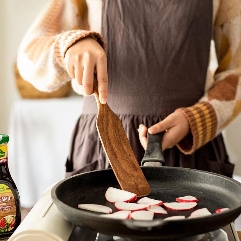1PC Cookware Kitchen Utensils Sourdough Starter Butter Bread Spatula Wooden Spoon For Salad Mixing Cooking Tool Wooden Spurtle