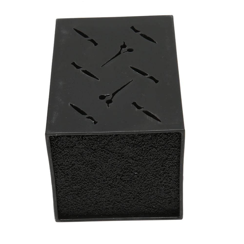 Hollow Design Scissors Storage Box Slip Proof Base Barber Tools Organizer  For Professional Salon