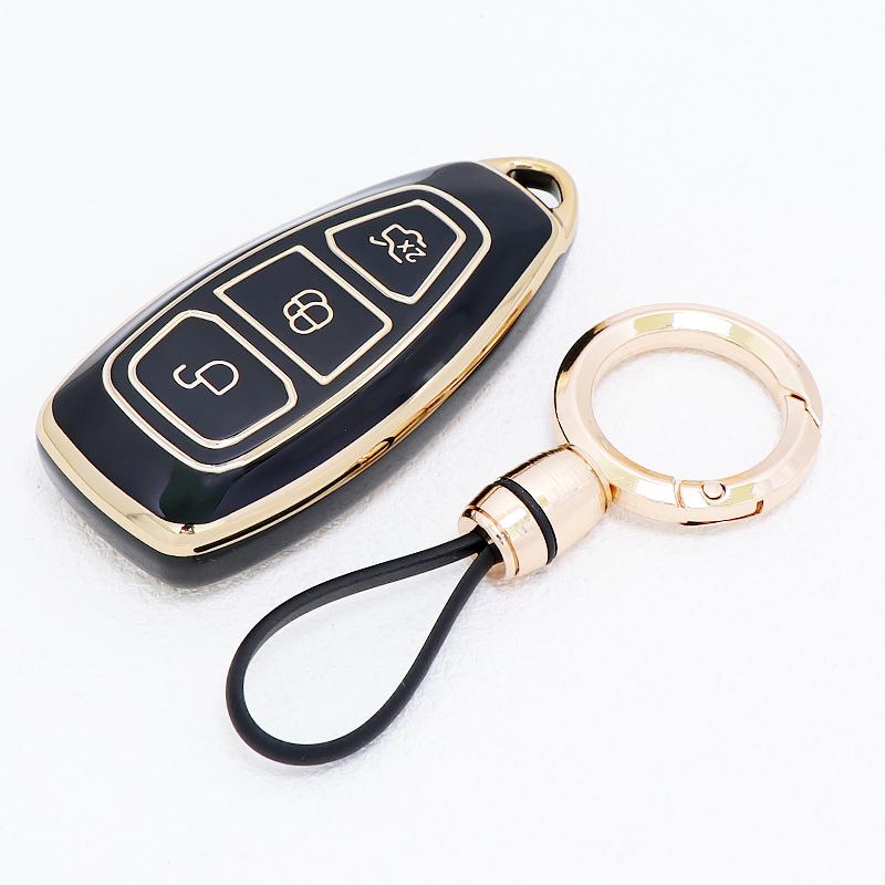 Tpu For Ford B-Max C-Max Ii S-Max Kuga Ii Ecosport Fiesta Iv Focus Iii Galaxy Fusion Mondeo Iv Etc. Car Key Case Cover Keychain