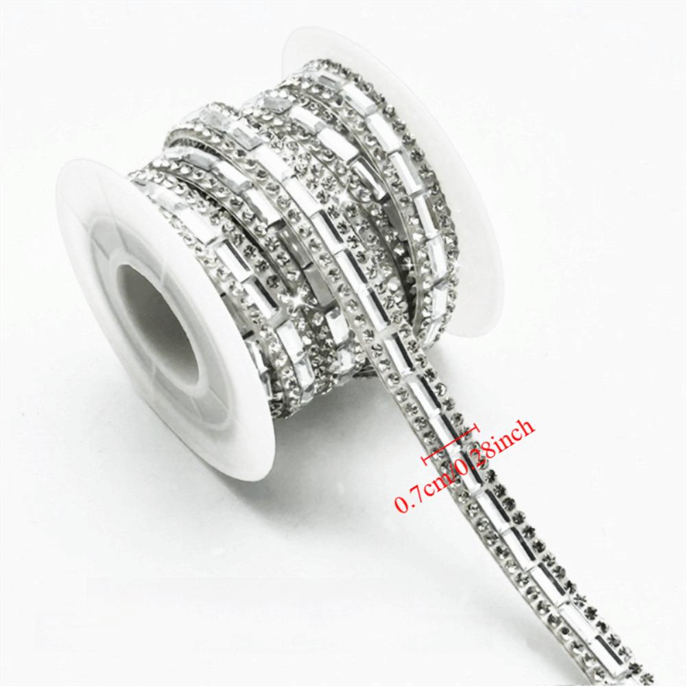

3 Yards Self Adhesive Rhinestone Strip Flexible Decorative Rhinestone Sticker Shiny DIY Decoration Apparel Accessory Shoes Decor