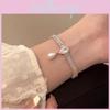 Chic Alloy Geometric Pearl Bracelet Set For Women Fashionable Layered Wristwear