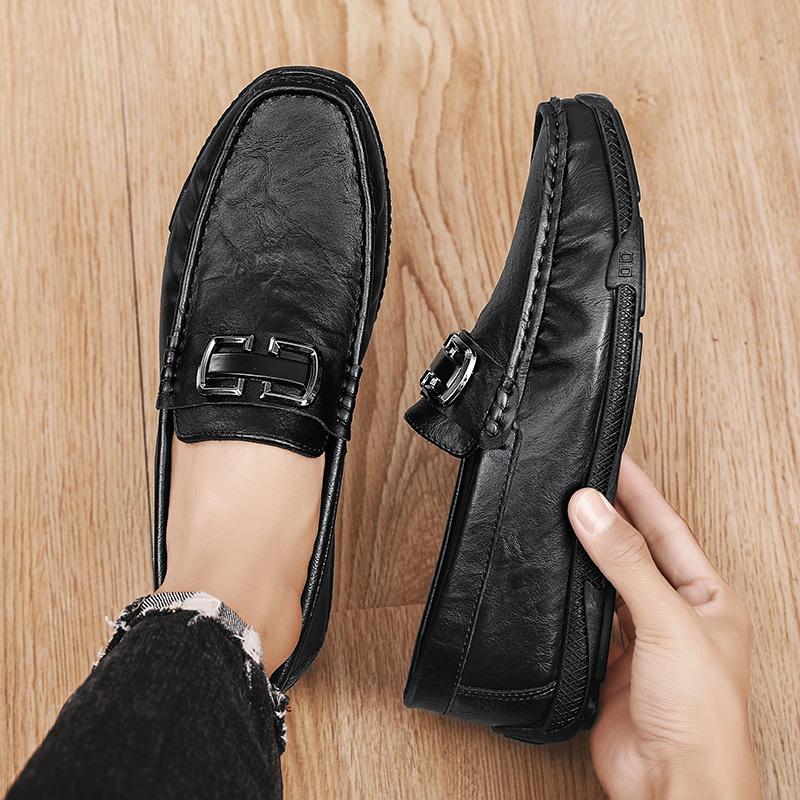 New Leather Shoes Men'S Business Formal Wear Shoes British Style Black Casual Leather Shoes For Mens JZ-5690